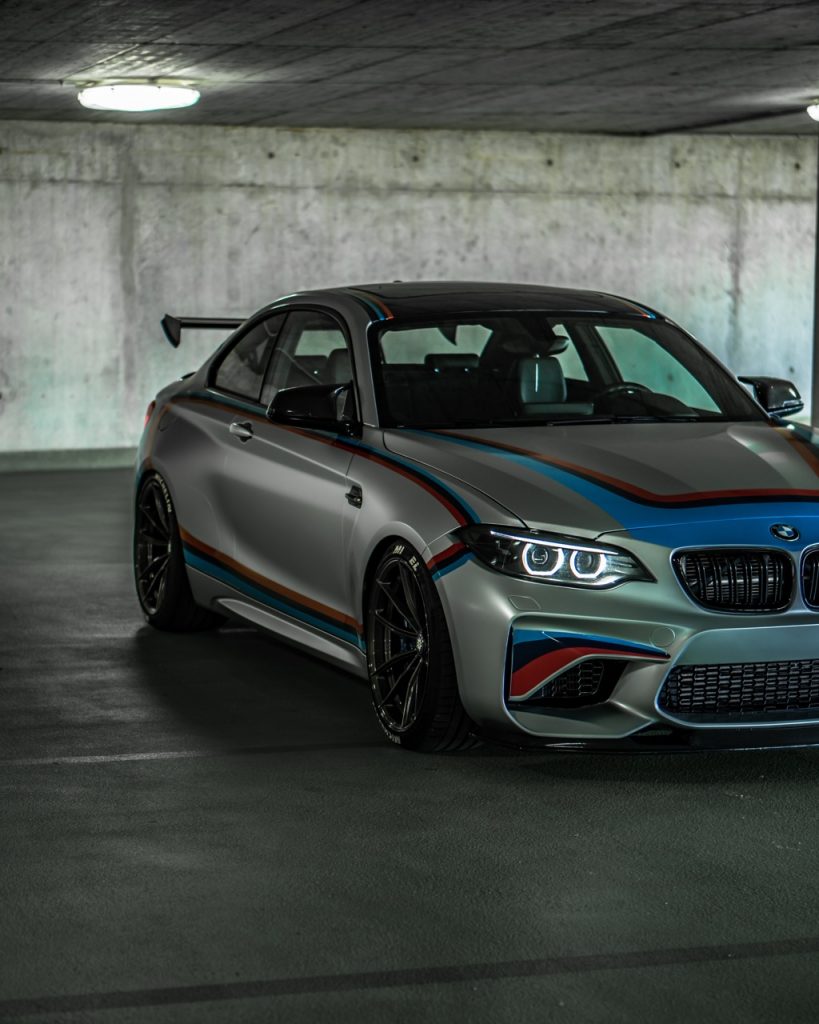 gas detail madrid detailing bmw m2 gris mate en garaje 1