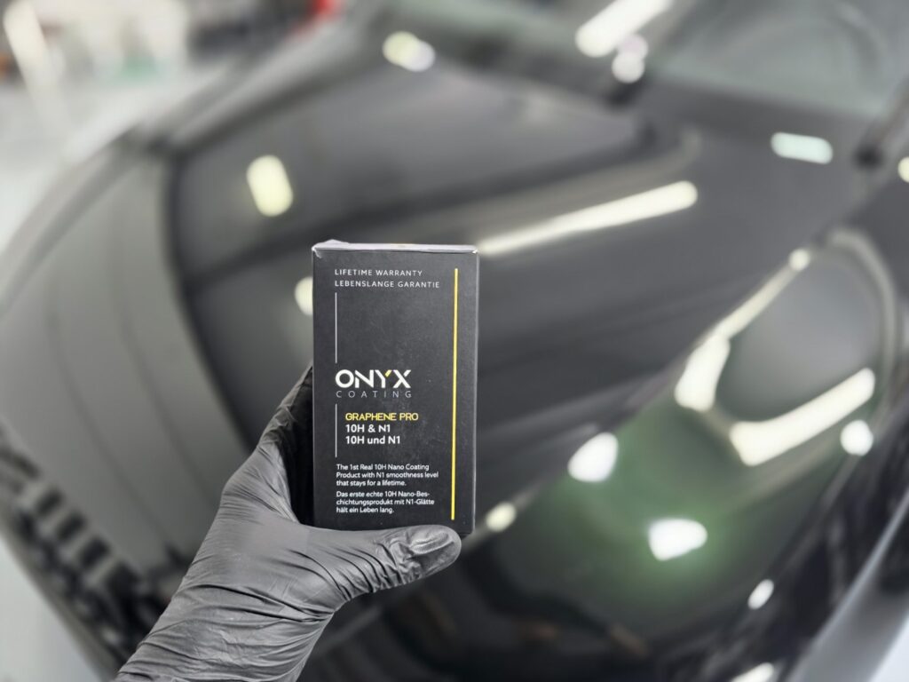 Guante sostiene caja de revestimiento Onyx Coating