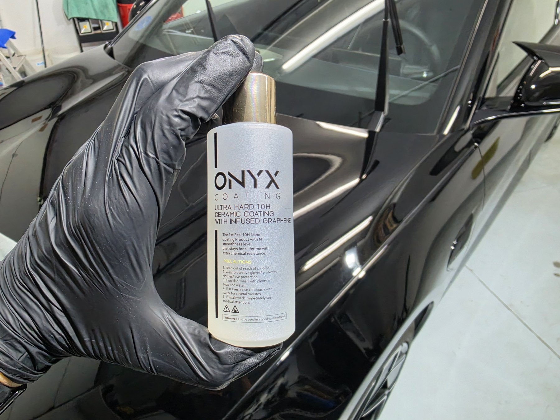 Onyx para la protección cerámica de un BYD Seal en Gas Details